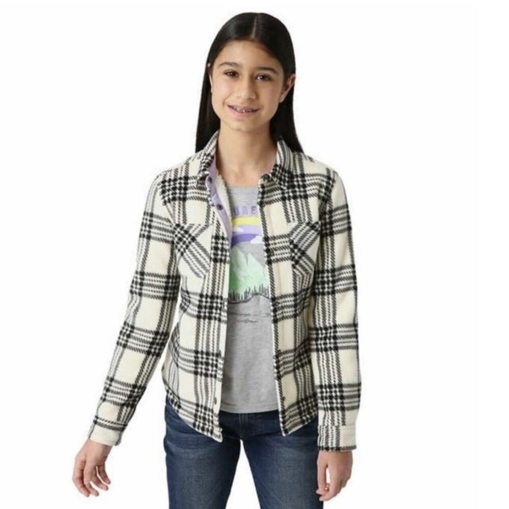 Weatherproof Vintage Girl's Fleece Sherpa Lined Shirt Jacket